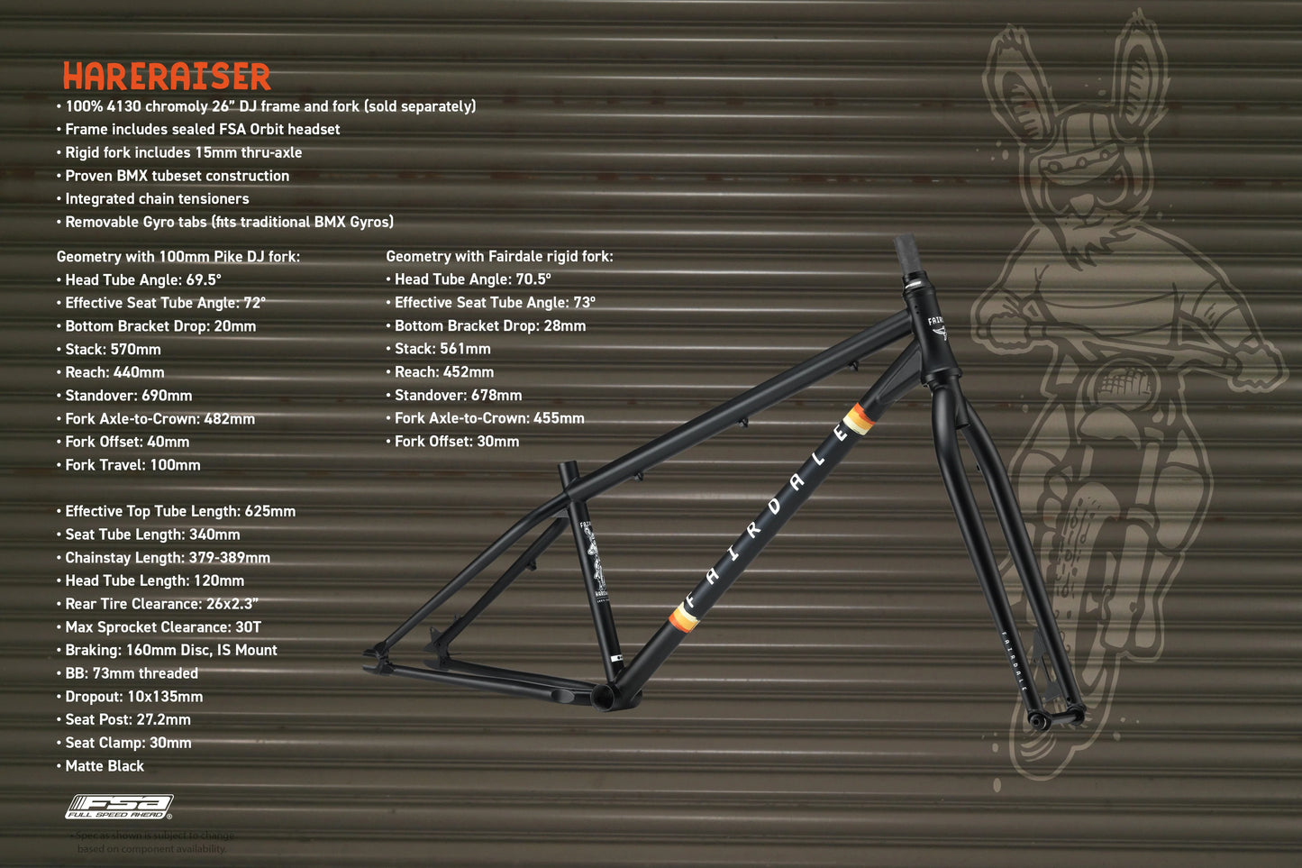 FAIRDALE HARERAISER DJ FRAME 26"